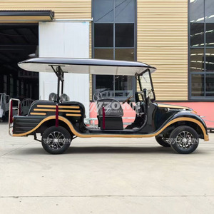 Voiture électrique rétro classique haut de gamme 4 places, batterie au lithium, homologuée pour la route, voiturette de golf vintage pour l'hôtellerie et les visites de villas - Product Image 2