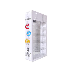 Custom <b>Acrylic</b> Nicotine Pouches <b>Display</b> <b>Stand</b>-Modern Freestanding UV Coated Tiered Shelf - Product Image 5
