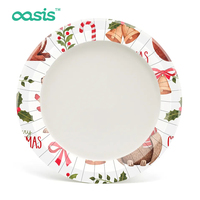 Assiettes en papier blanc jetables Oasis de 10 pouces, écologiques, de qualité alimentaire, résistantes à l'huile et à l'eau, compostables, pour le camping