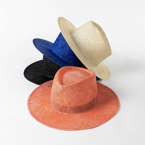New Fashion Simple <strong>Bare</strong> Dyed Sisal Wide Brim Straw <strong>Hat</strong> Bulk Outdoor Sunshade Sunscreen Woman Straw <strong>Hats</strong> - Product Image 2