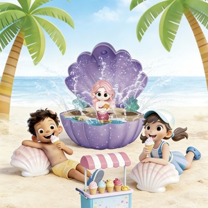 <span class=keywords><strong>Jouet</strong></span> <span class=keywords><strong>arroseur</strong></span> DEFA Coquille de Sirène Violette pour Enfants de 2 à 13 Ans, Jeu d'Eau Extérieur, Plage d'Été, Unisexe, Anniversaire - Product Image 4