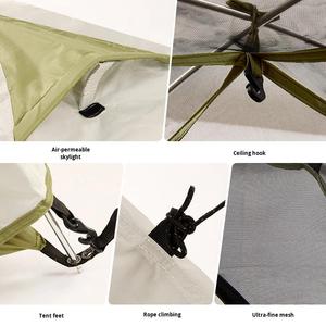 Tente de camping à une chambre, double couche, imperméable, protection UV, toutes saisons, 1500-2000 mm, compatible OEM/ODM |   Famille portable - Product Image 6