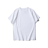 Camiseta de cuello redondo de algodón suave de 240 g/m², camiseta informal para uso diario, camiseta gruesa, duradera, lisa y sencilla.