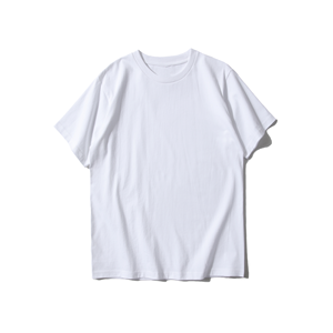 T-shirt col rond en coton doux 240 GSM, tenue décontractée quotidienne, t-shirt épais, durable, uni, vêtement basique. - Product Image 3