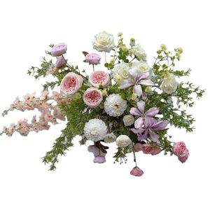 การจัดดอกไม้ตกแต่งแบบแขวนสไตล์โมเนต์ ลายป่าจำลองสีเขียว - Product Image 1