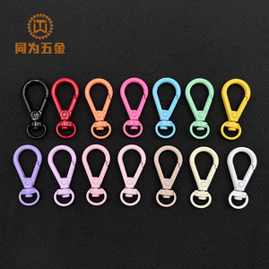 Mosquetón de Aleación de Zinc de Color Personalizado, Accesorio para Llavero, Gancho Giratorio Duradero de Estilo Minimalista para Muñecas DIY y - Product Image 1