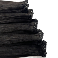 Extensions de cheveux vierges européens de haute qualité 2026 pour tissage plat sans couture double drawn 18 pouces 1B