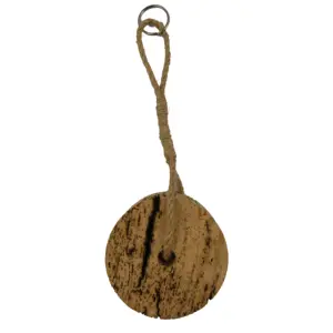 מפתח תג פקק עץ שרשרת עגול מפתח טבעת Keyring עץ צף למתנה לקידום מכירות