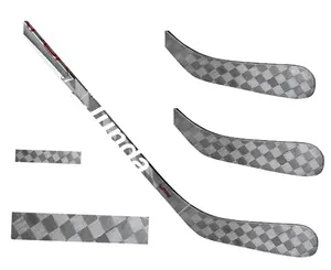 Bâton de hockey en fibre de carbone argent galvanisé, 2 pièces, 360g, production professionnelle d'usine