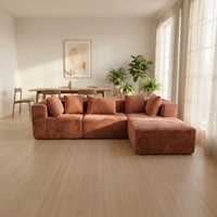 Canapé modulable en forme de L, style moderne, avec rangement intégré, compact et peu encombrant, idéal pour les hôtels et le transport, pour salon.