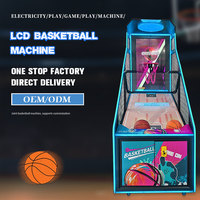 Machine de jeu d'arcade de tir au basket-ball d'intérieur à domicile, à monnayeur, avec écran LCD, en métal et plastique, avec fonctions intelligentes