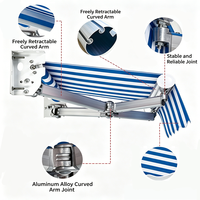 Auvent rétractable robuste pour l'extérieur, imperméable et résistant aux UV, abri contre le soleil et la pluie