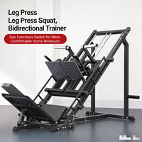 Mesin Latihan Olahraga Kelas Komersial, Baja, Split Leg Press, Pedal Kaki Fungsi Ganda, Tablet Loading Machine, Squat 45 Derajat, Aman