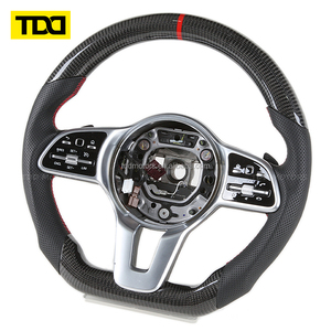 Volant en cuir et fibre de carbone personnalisé TDD pour Mercedes Benz, nouvelle version améliorée, W211 Classe C W204 - Product Image 2
