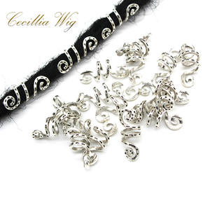 Perles et clips vintage argentés réglables pour tresses vikings, dreadlocks, barbes et accessoires capillaires - Product Image 3