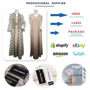 ชุดมุสลิม<span class=keywords><strong>2</strong></span>ชิ้นเดรสอาบายาสำหรับผู้หญิงชุดคาร์ดิแกนปักลาย + ชั้นในชุดเสื้อผ้าอิสลาม - Product Image 3