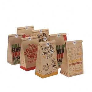 Bolsa de Papel Kraft Biodegradable Desechable para Empacar Tostadas, Papel para Empacar Alimentos Fritos, Bolsa para Pan Resistente a la Grasa con Ventana Transparente - Product Image 1