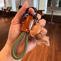 Porte-clés créatif en forme de bouledogue, cadeau de couple, accessoires de sac haut de gamme, porte-monnaie, porte-clés
