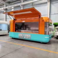 Remorque mobile réfrigérée en acier inoxydable pour la vente de restauration rapide, aliments surgelés et glaces