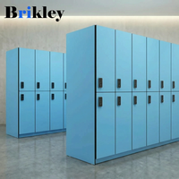 Casier HPL Brikley avec serrure à clé, armoire compacte en stratifié à poser au sol, utilisée dans les vestiaires des gymnases scolaires, les bureaux, prix abordable