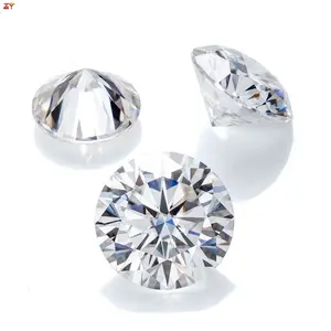Wholesale Price Of Per Carat D EF GH Color Round Shape Synthetic White Moissanite Diamond