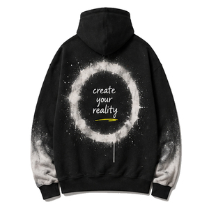 Sudadera con Capucha Oversize Vintage con Lavado Ácido, Estampado Puff Personalizado, Estilo Urbano, de Algodón Pesado - Product Image 2