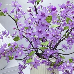 Kit de materiales para jardín Bauhinia, cuentas acrílicas de 12 mm para manualidades, para ramos tejidos DIY, estilo artístico retro de flor de cerezo - Product Image 3