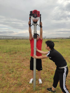 Draagbare Handgreep Benzine Benzine 4-takt Motor Hydraulische Trilstamper Piket Hek Vangrail Ponder Post Bestuurder - Product Image 3