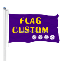 Drapeau de bannière personnalisé de haute qualité 3x5 pieds pour basketball, football, rugby, baseball, idéal pour les fêtes, les sports, la décoration murale de jardin