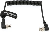 Câbles Alvin's BNC vers BNC, câble spiralé 3G SDI, BNC coudé vers BNC coudé pour Blackmagic