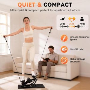 Appareil de fitness à bascule latérale RS Home Gym Rock <span class=keywords><strong>Stepper</strong></span> avec affichage numérique et suivi du temps pour exercices des jambes et abdominaux - Product Image 5