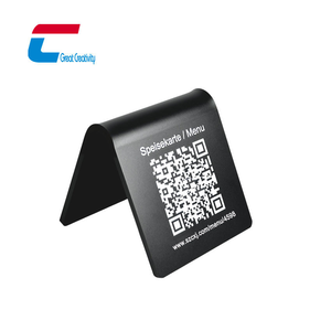 Personnaliser acrylique vierge Nfc menu affichage table stand personnalisé Google examen Nfc carte avec <span class=keywords><strong>QR</strong></span> <span class=keywords><strong>Code</strong></span> - Product Image 6