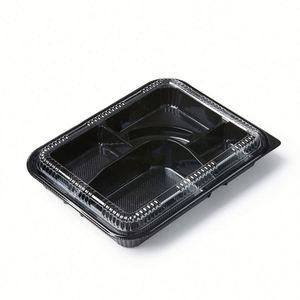 Boîte à emporter rapide, micro-ondable, jetable, 5 compartiments, emballage alimentaire en plastique, boîte à lunch avec couvercle - Product Image 2