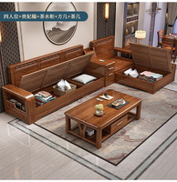 Modernes modulares Massivholz-Sofa garnitur im chinesischen Bauernhaus stil mit drehbarem Stoff für die Werkstatt im Wohnzimmer-Direkter Fabrik großhandel