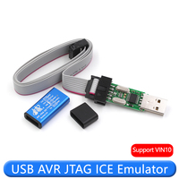 Emulador USB AVR JTAG ICE, Descargador USB de Amplio Rango de Voltaje con Protección Contra Sobrecorriente, Carcasa Metálica, Depurador y Programador