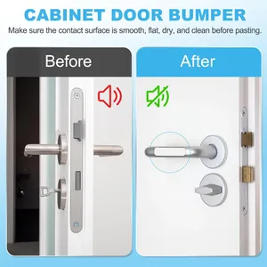 Bande de protection transparente autocollante en caoutchouc pour portes d'armoires, tampons anti-collision pour dessus de table en verre, patins antidérapants - Product Image 2