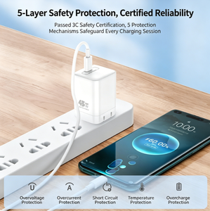Mini Caricatore USB C GaN da 45W con Ricarica Rapida PD, Blocco Singolo Type-C a Bassa Temperatura per MacBook Air, <span class=keywords><strong>iPhone</strong></span> 16, Serie 15, Caricabatterie Veloce - Product Image 4