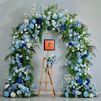 Fait à la main Jungle mariage arc verdure forêt Floral soie artificielle plantes vertes violet Rose fleur arc pour Pâques Halloween