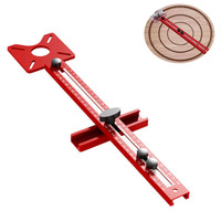 Guide de fraisage circulaire en alliage d'aluminium de 400 mm pour le travail du bois, gabarit de découpe circulaire pour routeur, localisateur de perçage pour menuiserie