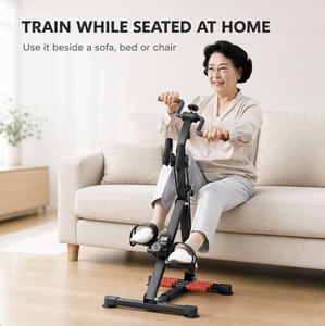 Bicicleta estática de rehabilitación vertical con pantalla LCD y resistencia ajustable <span class=keywords><strong>para</strong></span> brazos y piernas, ideal <span class=keywords><strong>para</strong></span> personas <span class=keywords><strong>mayores</strong></span> y recuperación de accidentes cerebrovasculares en el hogar. - Product Image 4
