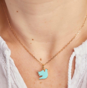 Inspire joyería de acero inoxidable al por mayor moda Simple Peronalised <span class=keywords><strong>bautizo</strong></span> o Comunión esmalte colgante collar para niña - Product Image 5