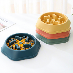 Hot Sales Non Slip Anti-Gulping Anti-Choking Puzzle Maze Healthy Eating Stop Bloat PP Food Grade <b>Slow</b> <b>Feeder</b> Rounded Dogs Bowl - Product Image 1