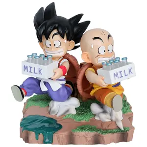 Diskon besar 14.5cm PVC/vinil naga Goku bola Shugenja Shadow Trail pengiriman susu kerajinan anak figur Anime