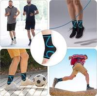 Attelle de cheville unisexe en nylon tricoté, compression et protection thermique pour les sports de plein air, le basketball, le volley-ball et les activités physiques