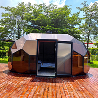 Chambre ovale de dôme en verre géodésique de pièce de la conception KTV pour le glamping de luxe extérieur