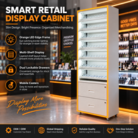Vitrines d'exposition de tabac personnalisées APEX avec éclairage LED, portes de sécurité connectées et affiches publicitaires magnétiques
