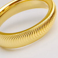 18K Vergoldete Edelstahl Trendige Paarringe Geometrisches Katzenauge Wellenmuster Graviert Wasserdicht Nicht Verblassend Unisex Alltagsschmuck