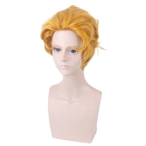 Perruque Yoshikage Kira Lord Sunda JoJo Wonderful Adventure Big Back Golden Short Hair Spot Machine Made High Temperature Wire Cos Wig - Product Image 3