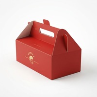 Boîte à gâteau portable personnalisable avec logo, en carton épais, pour emballage de gâteau d'anniversaire, boîte carrée simple couche pour desserts