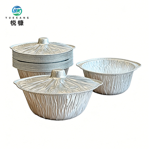 Disposable Aluminum Foil Pots with Lids (10 Pack)